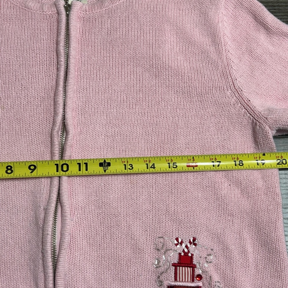 Bechamel Pink VTG Holiday Winter Jacket‎ with Festive Embroidery Christmas Large - Picture 4 of 8